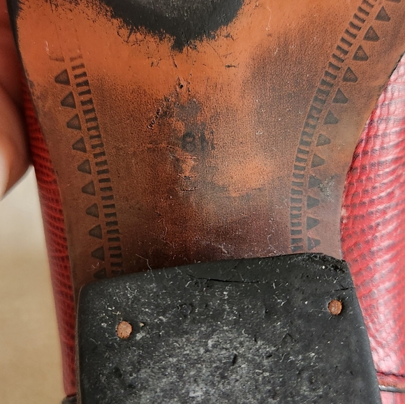 90s Nine West Rodeo Cowgirl boho Western Grunge Leather Boots Romnee 8 - Picture 10 of 12